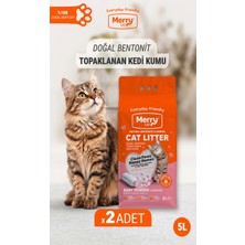 Merry Bebek Pudralı Kedi Kumu 5 L-2 Adet