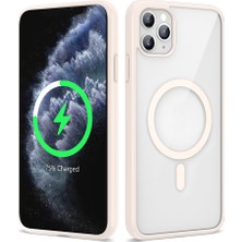 Gns Store iPhone 11 Pro Max Kılıf Kenarlar Ince Arka Kısım Magsafe Kamera Yükseltili Silikon Gnst