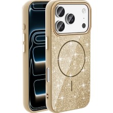 Giz Story iPhone 17 Pro Kılıf Dökülmeyen Simli Silikon Magsafe Kamera Yükseltili Gzst