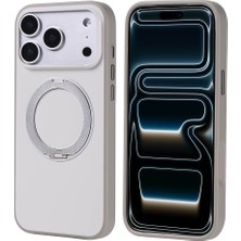 Büşra Ayhan iPhone 17 Pro Max Kılıf 360 Derece Döner Standlı Magsafe Kamera Yükseltili Silikon Bsay