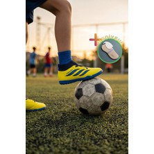 Nespa Çoraplı Erkek Halı Saha Kramponu - Kaymaz Tabanlı Bilekli Futbol Ayakkabısı + çorap hediye