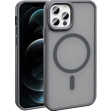 Büşra Ayhan iPhone 12 Pro Kılıf Magsafe Destekli Kamera Yükseltili Silikon Mat Parmak Izi Tutmayan Bsay