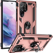 Subutu Galaxy S22 Ultra Kılıf Kamera Koruyucu Manyetik Standlı Tank Koruma Sbt
