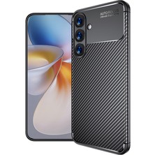 Nexaura Galaxy S25 Kılıf Karbon Görünümlü Silikon Kamera Korumalı Üstün Koruma Nxar