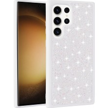 Subutu Galaxy S22 Ultra Kılıf Simli Pırlanta Taşlı Kamera Yükseltili Silikon Sbt