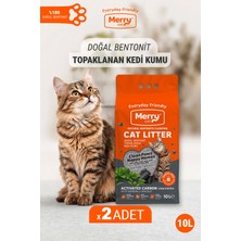 Merry Grey Aktif Karbonlu Kedi Kumu 10 L -2 Adet