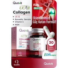 Quavit UC-II® Collagen 30 Vegan Kapsül Boswellia Serrata ve C Vitamini İçeren Yetişkinler İçin