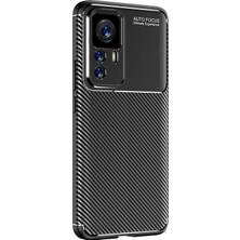 StilStoreTr Xiaomi Mi 12T Kılıf Karbon Görünümlü Silikon Kamera Korumalı Üstün Koruma Stsr