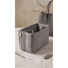 Marjinal W Club Tek Suluklu Çanta İçi Organizer Açık Gri 28x15x12