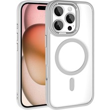 Subutu iPhone 16 Pro Max Kılıf Magsafe Şeffaf Arka Yüz Kamera Yükseltili Silikon Sbt