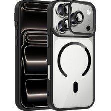 StilStoreTr iPhone 17 Pro Max Kılıf Kamera Standlı Magsafe Destekli Şeffaf Arka Yüz Silikon Stsr