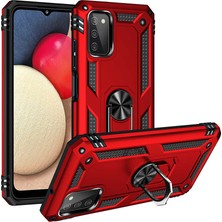 StilStoreTr Galaxy A03S Kılıf Kamera Koruyucu Manyetik Standlı Tank Koruma Stsr