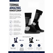 Oil Company Termal Unisex Siyah Amazing Ranger Çorap