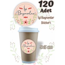 Msticker Iyi Bayramlar Etiketi 5x5 120 Adet , Ramazan Bayramı Kurban Bayramı Sticker