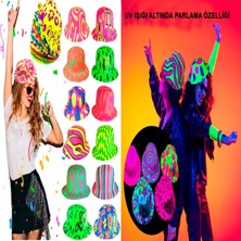 Akıllı Bayi Farklı Desenlerde Plastik Neon Uv Işık Parti Şapkası 1 Adet