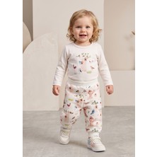 OZMOZ Organik Kuş Desenli Baharlık Kız Bebek Spor Pantolon