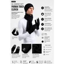 Oil Company Soft Parmak Touch Siyah Eldiven Dokunmatik Parmak Unisex