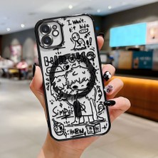 HONTINGA iPhone 11 ile Uyumlu Şeffaf Magsafe Wireless Kılıfı Düşüme Önleyici Basitlik Anti Düşme Kamera Korumali Yaratıcı Desen Yumuşak Silikon Telefon Kılıfı Kadın ve Erkek Için Uygundur K7-2068