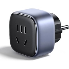 Ugreen 35608 S510 Black Label 2500W 250V 10A Universal Seyahat Adaptörü