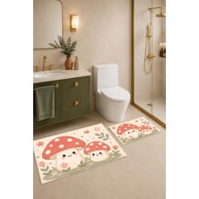 Dijital Baskılı Yıkanabilir Banyo Paspası Takımı