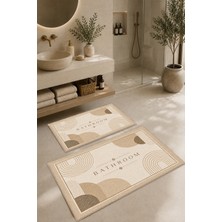 Dijital Baskılı Yıkanabilir Banyo Paspası Takımı