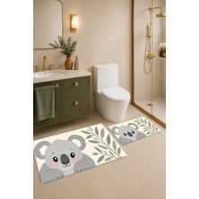 Dijital Baskılı Yıkanabilir Banyo Paspası Takımı