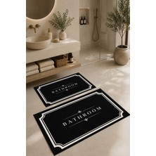 Dijital Baskılı Yıkanabilir Banyo Paspası Takımı