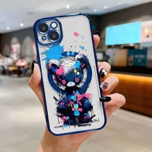 HONTINGA iPhone 14 Plus ile Uyumlu Şeffaf Magsafe Wireless Kılıfı Düşüme Önleyici Basitlik Anti Düşme Kamera Korumali Yaratıcı Desen Yumuşak Silikon Telefon Kılıfı Kadın ve Erkek Için Uygundur K7-2072