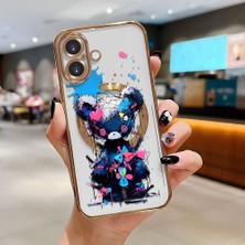 HONTINGA iPhone 16 ile Uyumlu Şeffaf Magsafe Wireless Kılıfı Düşüme Önleyici Basitlik Anti Düşme Kamera Korumali Yaratıcı Desen Yumuşak Silikon Telefon Kılıfı Kadın ve Erkek Için Uygundur K7-2072