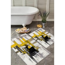 Dijital Baskılı Yıkanabilir Banyo Paspası Takımı