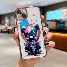 HONTINGA iPhone 14 Plus ile Uyumlu Şeffaf Magsafe Wireless Kılıfı Düşüme Önleyici Basitlik Anti Düşme Kamera Korumali Yaratıcı Desen Yumuşak Silikon Telefon Kılıfı Kadın ve Erkek Için Uygundur K7-2072