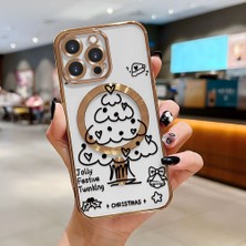 HONTINGA iPhone 14 Pro Max ile Uyumlu Şeffaf Magsafe Wireless Kılıfı Düşüme Önleyici Basitlik Anti Düşme Kamera Korumali Yaratıcı Desen Yumuşak Silikon Telefon Kılıfı Kadın ve Erkek Için Uygundur K7-2071