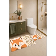 Dijital Baskılı Yıkanabilir Banyo Paspası Takımı