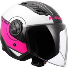 Ls2 Aırflow 2 Cover Beyaz-Pembe Kask