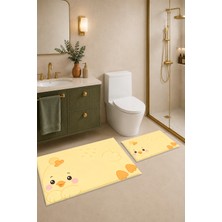 Dijital Baskılı Yıkanabilir Banyo Paspası Takımı
