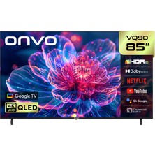 Onvo 85VQ90F2UA1 85" 216 Ekran Uydu Alıcılı 4K UHD Google Smart QLED Tv