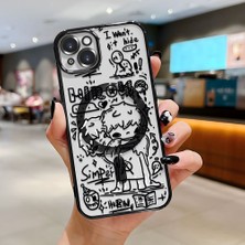 HONTINGA iPhone 15 Plus ile Uyumlu Şeffaf Magsafe Wireless Kılıfı Düşüme Önleyici Basitlik Anti Düşme Kamera Korumali Yaratıcı Desen Yumuşak Silikon Telefon Kılıfı Kadın ve Erkek Için Uygundur K7-2068
