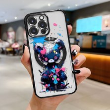 HONTINGA iPhone 14 Pro Max ile Uyumlu Şeffaf Magsafe Wireless Kılıfı Düşüme Önleyici Basitlik Anti Düşme Kamera Korumali Yaratıcı Desen Yumuşak Silikon Telefon Kılıfı Kadın ve Erkek Için Uygundur K7-2072