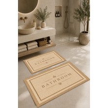Dijital Baskılı Yıkanabilir Banyo Paspası Takımı