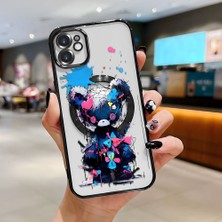 HONTINGA iPhone 11 ile Uyumlu Şeffaf Magsafe Wireless Kılıfı Düşüme Önleyici Basitlik Anti Düşme Kamera Korumali Yaratıcı Desen Yumuşak Silikon Telefon Kılıfı Kadın ve Erkek Için Uygundur K7-2072