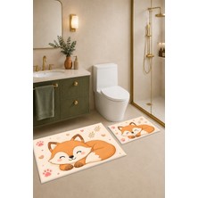 Dijital Baskılı Yıkanabilir Banyo Paspası Takımı