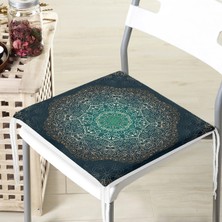 Rem Home Remhome Lacivet Desenli Gold Mandla Motifli Dekoratif Fermuarlı Sandalye Minderi