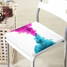 Rem Home Remhome Renli Duman Desenli Modern Fermuarlı Sandalye Minderi
