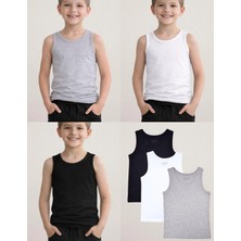 Organickid Basic Cotton Erkek Çocuk Renkli Atlet Seti 3'lü