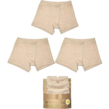 Organickid Natural Cotton Erkek Çocuk Ekru Set 3'lü