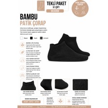 Oil Company Siyah Bambu Patik Çorap Unisex