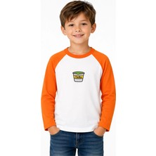 Organickid Mix Çocuk Reglan Uzun Kollu Turuncu T-Shirt