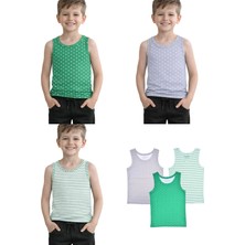 Organickid Green Star Erkek Çocuk Atlet Seti 3'lü