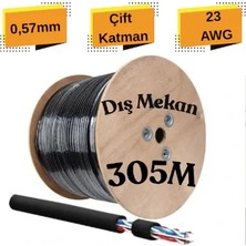 Arna Cat6 305 mt Dış Mekan 23 Awg Outdoor Ip Kamera Kablosu