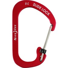 SlideLock Alüminyum Carabiner #4-Kırmızı Karabina
